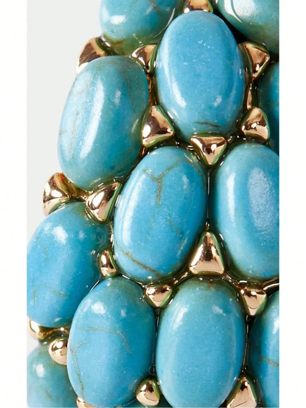 Peacock Blue Casual Women's Golden Stud Earrings